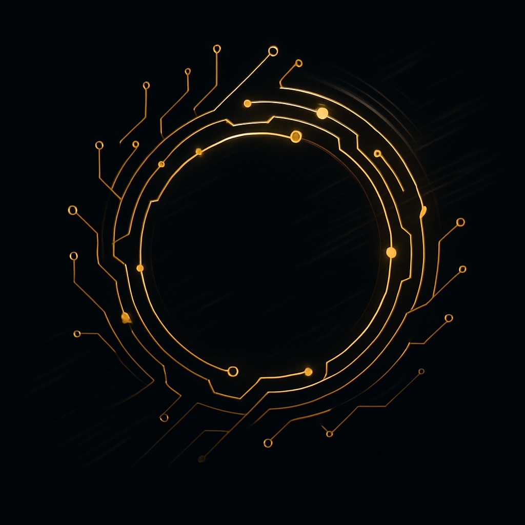 Abstract glowing gold network lines representing fast proxy nodes