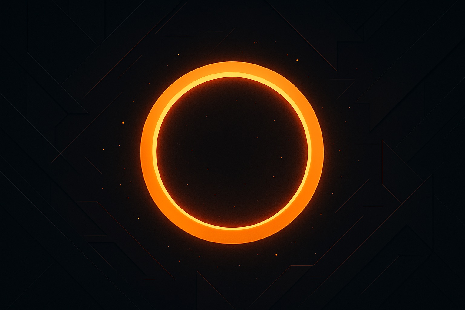 Abstract glowing gold ring representing MojieCloud's global proxy network